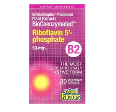 Viên uống bổ sung vitamin B2 Natural Factors BioCoenzymate B2 Riboflavin 5'-Phosphate 50 mg