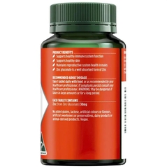 Viên uống bổ sung kẽm Nature's Own High Strength Zinc 30mg 120 viên