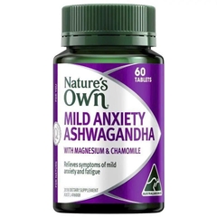 Viên uống giảm căng thẳng và thư giãn Nature's Own Mild Anxiety Ashwagandha 60 viên