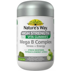 Kẹo dẻo vitamin B Nature's Way Adult Vita Gummies High Strength Mega B Complex 50 viên