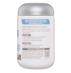 Kẹo dẻo bổ sung Canxi liều cao cho người lớn Nature's Way High Strength Calcium + Vitamin D 60 viên