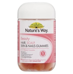 Kẹo dẻo đẹp da, tóc và móng Nature's Way Beauty Hair Scalp Skin & Nails Gummies 60 viên