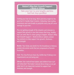 Nature's Way Hair Growth Support + Biotin & Silicon 30 viên