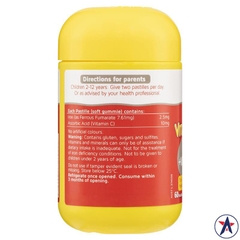 Nature's Way Kids Smart Iron + Vitamin C Vita Gummies 60 viên