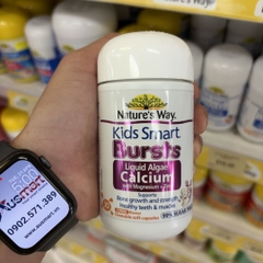 Viên uống bổ sung Canxi từ tảo biển Nature’s Way Liquid Algae Calcium With Magnesium + Zinc cho bé