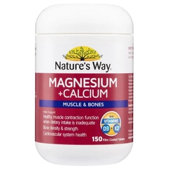 Viên uống bổ xương khớp & cơ bắp Nature's Way Magnesium Plus Calcium