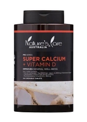 Viên nhai can xi Nature's Care Super Calcium + Vit D Chewable 240 viên