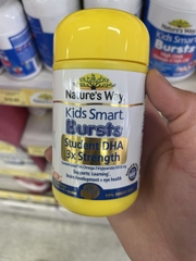 Viên bổ sung DHA hàm lượng cao Nature's Way Kids Smart Bursts Student DHA 3x Strength 600mg 50 viên