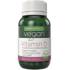 Viên bổ sung Vitamin D thuần chay Naturopathica Vegan Vitamin D 60 viên