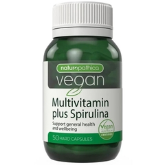 Vitamin tổng hợp thuần chay Naturopathica Vegan Multi Vitamin Plus Spirulina 50 viên