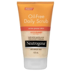 Sữa rửa mặt tẩy tế bào chết ngăn ngừa mụn Neutrogena Oil-Free Daily Scrub Acne-Prone Skin