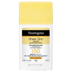 Kem chống nắng Neutrogena Sheer Zinc Mineral Stick SPF 50 42g