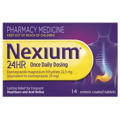 Nexium 24hr (Esomeprazole 20mg) điều trị viêm dạ dày