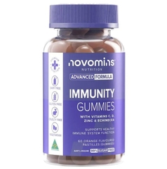 Kẹo dẻo tăng cường miễn dịch Novomins Immunity Gummies 60 viên