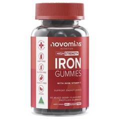 Kẹo dẻo bổ sung sắt Novomins Iron Gummies 60 viên