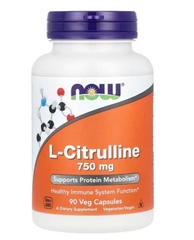 Viên uống hỗ trợ cơ bắp và tuần hoàn máu NOW Foods L-Citrulline 750 mg