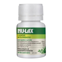 Viên uống nhuận tràng Nulax Natural Laxative With Prebiotic Senna + Aloe 40 viên