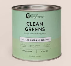 Bột rau xanh kiềm hoá cơ thể Nutra Organics Clean Greens
