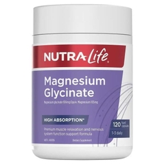 Viên uống Magie hữu cơ  hỗ trợ cơ bắp và thần kinh Nutra-Life Magnesium Glycinate