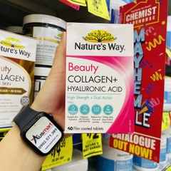Viên uống Nature's Way Beauty Collagen + Hyaluronic Acid 60 viên