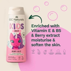 Sữa tắm và dầu gội hữu cơ cho bé Organic Care Naturals Kids 3in1 Shampoo Conditioner Body Wash