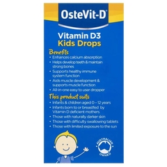 OsteVit-D Vitamin D3 Kids Drops 400IU cho bé 15ml (187 liều)