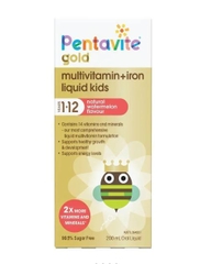 Vitamin tổng hợp cho bé Pentavite Gold Multivitamin + Iron Liquid For Kids