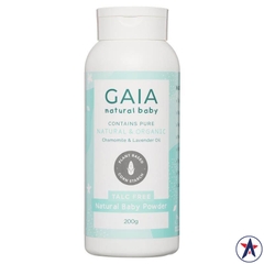 Phấn rôm Organic cho bé Gaia Natural Baby Powder Talc Free
