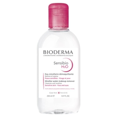 Nước tẩy trang Bioderma nắp hồng Bioderma Sensibio H2O Makeup Removing Micelle Solution 250ml