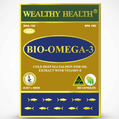Viên uống dầu cá hồi Wealthy Health BIO Omega 3 Salmon Fish Oil With Vitamin E
