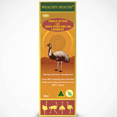 Dầu xoa bóp Wealthy Health Triple ACTIVE with 100% Pure EMU OIL Liniment 30ml