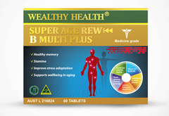 Viên uống chống lão hóa Wealthy Health Super Age Rew B Multi Plus 60 viên