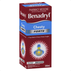 Siro ho không gây buồn ngủ Benadryl Chesty Forte Cough Liquid Berry Flavour 200ml