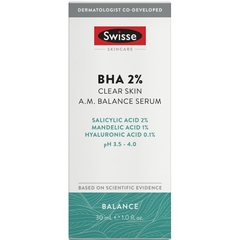 Serum làm sạch cân bằng da giảm mụn Swisse BHA 2% Clear Skin A.M. Balance Serum 30ml