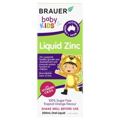 Siro bổ sung kẽm cho bé Brauer Baby Kids Liquid Zinc 200ml