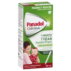 Siro Panadol Children giảm đau hạ sốt cho bé Cherry Vanilla 20ml