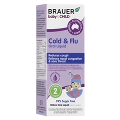Siro trị cảm cúm Brauer Baby & Child Cold & Flu của Úc 100ml
