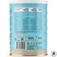 Bột đạm thực vật hữu cơ Sprout Organic Plant Protein Shake Junior Vanilla Milkshake 660g