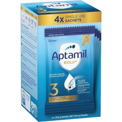 Sữa bột gói Aptamil Gold số 3 Pronutra (38g x 4 gói) (1-3 tuổi)