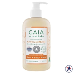 Sữa tắm cho bé Gaia Natural Baby Organic Bath & Body Wash 500ml