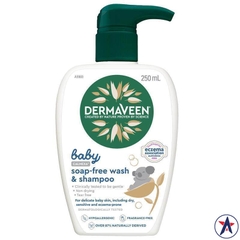 Sữa tắm gội cho bé viêm da cơ địa DermaVeen Baby Calmexa Soap-Free Wash & Shampoo 250ml