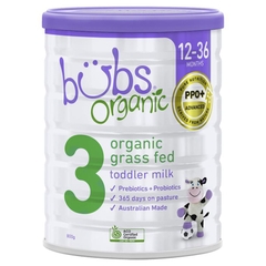 Sữa Bubs Organic số 3 Grass Fed Toddler 800g cho trẻ 1 đến 3 tuổi