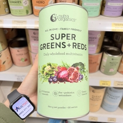 Bột rau củ Nutra Organics Super Greens + Reds Tăng miễn dịch và năng lượng