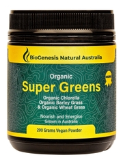 Bột rau xanh hữu cơ BioGenesis Natural Australia Organic Super Greens Powder 200g