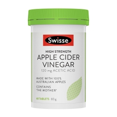 Viên hỗ trợ giảm cân Swisse High Strength Apple Cider Vinegar 120mg Acetic Acid 60 viên