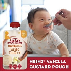 Thức ăn dặm cho bé trên 6 tháng tuổi Heinz Vanilla Custard Pouch 120g