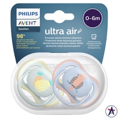 Ti giả Avent Ultra Air Soother Deco Mixed cho bé dưới 6 tháng