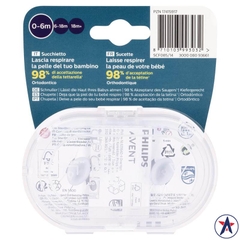 Ti giả Avent Ultra Air Soother Deco Mixed cho bé dưới 6 tháng