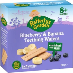Bánh ăn dặm Raffertys Garden Blueberry & Banana tập nhai cho bé
