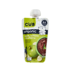 Trái cây nghiền cho bé CUB Organic Apple, Banana & Blueberry 120g